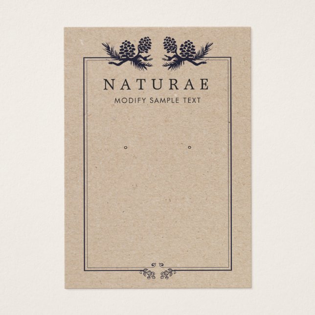 Pinceaux Rustiques Kraft Pine Elevant Bijoux (Devant)