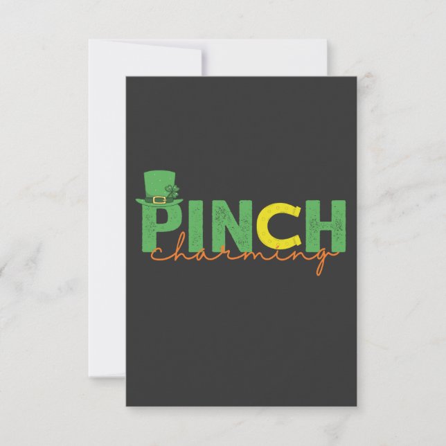 Pinch CHarm Funny St Patrick's Day Irish Gift Einladung (Vorderseite)