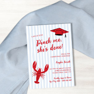 Pinch Me Sie hat Crawfish Boil Grad Party gemacht Einladung