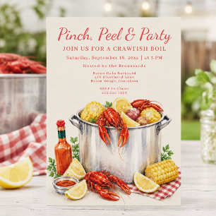 Pinch Peel Party Crawfish-Kochparty-Einladung Einladung