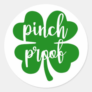 Pinch Proof 🍀 💚 Runder Aufkleber