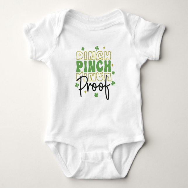 Pinch Proof St. Patricks Day Baby Strampler (Vorderseite)