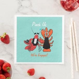 Pinch Uns Wir sind Verlobt Crawfish Boil Dusche Pa Serviette