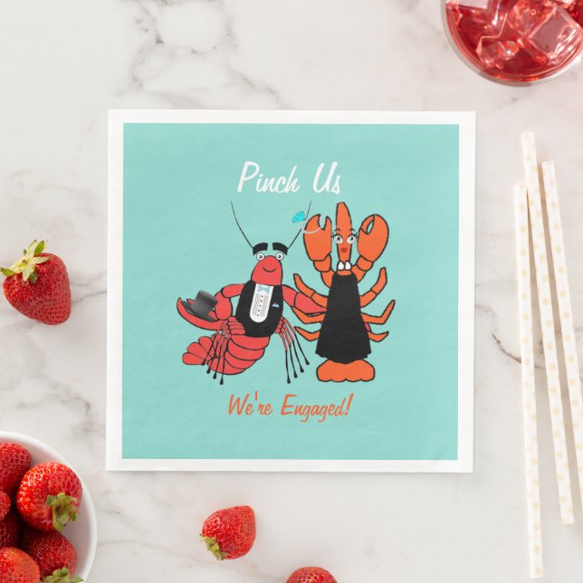 Pinch Uns Wir sind Verlobt Crawfish Boil Dusche Pa Serviette (Beispiel)