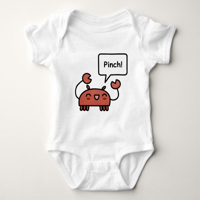 Pinchy Krabbe Baby Strampler (Vorderseite)