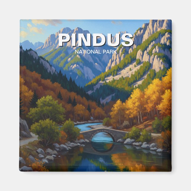 Pindus National Park Griechenland Travel Magnet (Vorne)