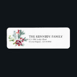 Pine and Berries Christmas Holiday Return Address<br><div class="desc">Pine and Berries Christmas Holiday Return Address Labels - What a beautiful accent for your holiday correspondence. Festive labels feature natural pine,  greenery and holly berries. 

Designed by Beverly Bainbridge
Magnolia & Thistle</div>