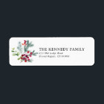 Pine and Berries Christmas Holiday Return Address<br><div class="desc">Pine and Berries Christmas Holiday Return Address Labels - What a beautiful accent for your holiday correspondence. Festive labels feature natural pine,  greenery and holly berries. 

Designed by Beverly Bainbridge
Magnolia & Thistle</div>