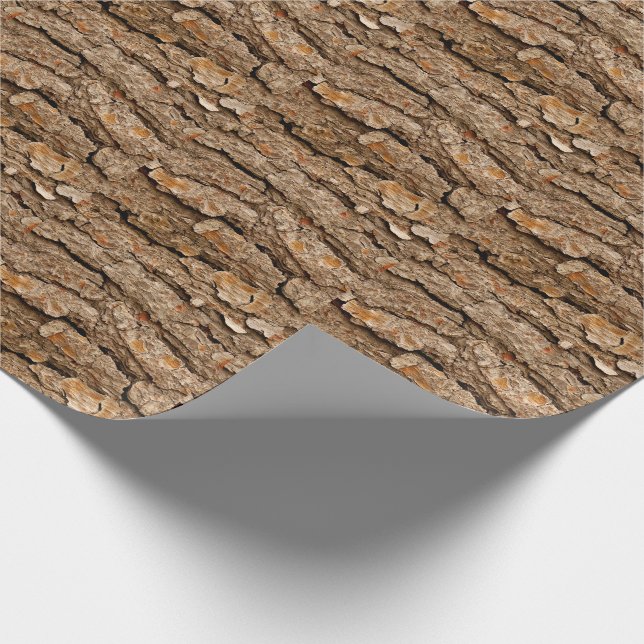 Pine Bark Texture Geschenkpapier (Ecke)
