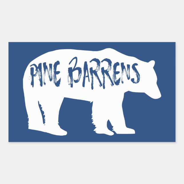 Pine Barrens Bear Rechteckiger Aufkleber (Vorderseite)