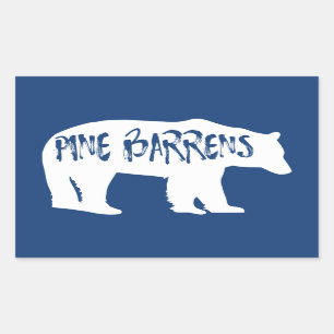 Pine Barrens Bear Rechteckiger Aufkleber