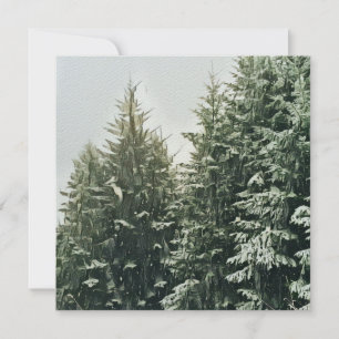 Pine Bäume Weihnachten Monogramm Filz ecru Mitteilungskarte