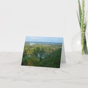 Pine Bend Bluffs mit Blick auf den Fluss Mississip Karte