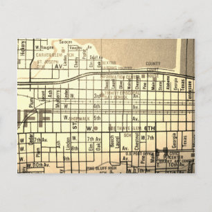 Pine Bluff, AR Carte Vintage