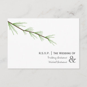 Pine Bough Wedding R.S.V.P. RSVP Karte