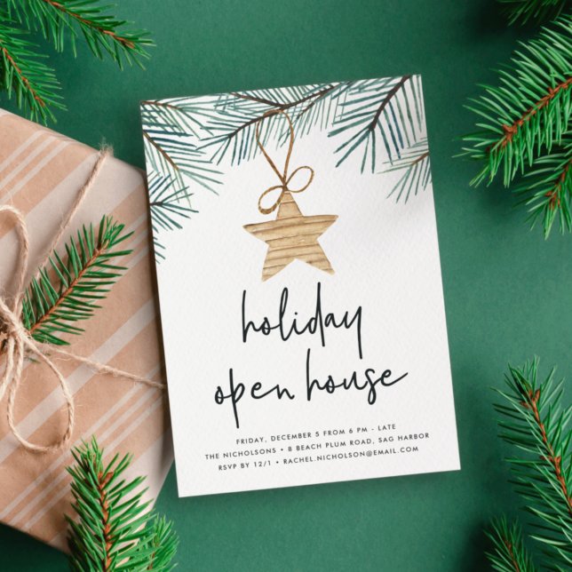 Pine Boughs | Invitation à la Maison ouverte de va (Créateur téléchargé)