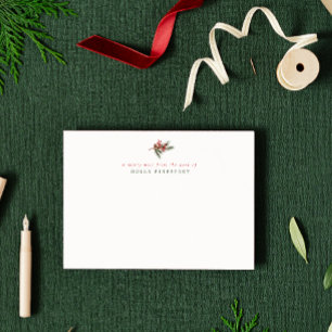 Pine Branch & Berries Holiday Von der Rezeption Mitteilungskarte