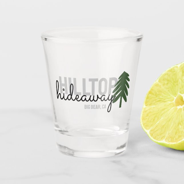 Pine Cabin Mountain - Miete Schnapsglas (Vorderseite)