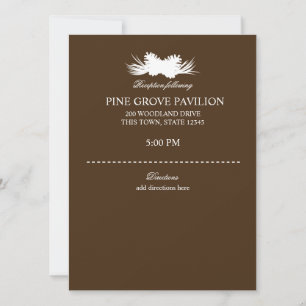 Pine Cone Brown Information Card Einladung