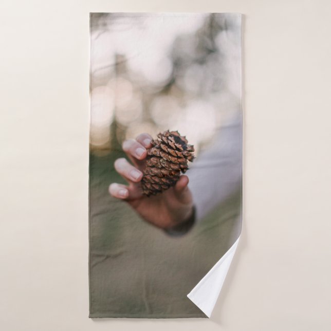 Pine cône extérieur cône bois (Serviette de bain)