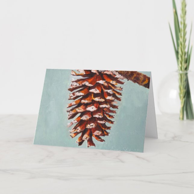 Pine Cone Feiertagskarte (Vorderseite)