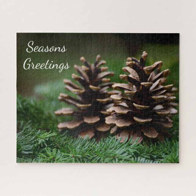 Pine Cone Frohen Festtage (Horizontal)
