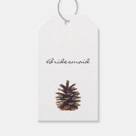 Pine Cone Hochzeitskarte Geschenkanhänger
