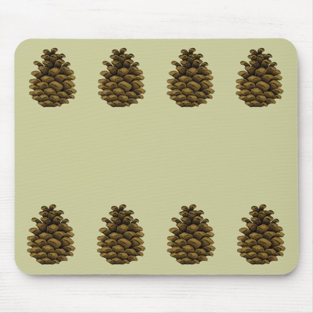 Pine cone Illustration Mousepad (Vorne)
