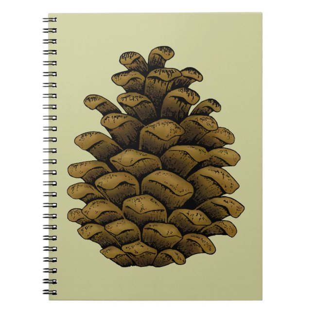 Pine cone Illustration Notizblock (Vorderseite)