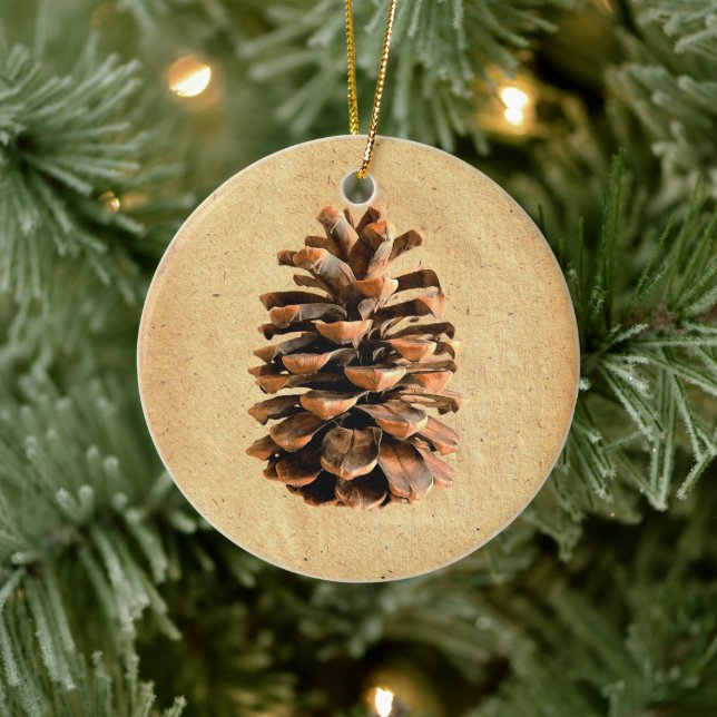 Pine Cone Keramikornament (Baum)