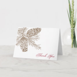 Pine Cone Nature Wedding Danke Karte