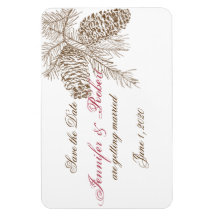 Pine Cone Nature Wedding Save the Date