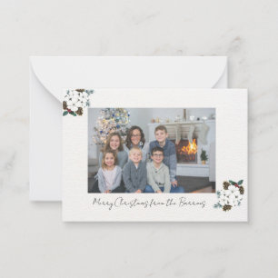 Pine Cone Noël Famille Carte photo
