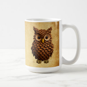 Pine Cone Owl Kaffeetasse