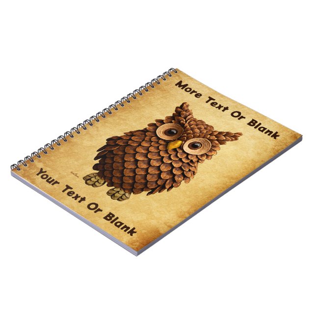 Pine Cone Owl Notizblock (Linke Seite)
