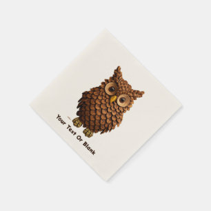 Pine Cone Owl Serviette