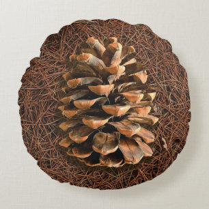 Pine Cone Rundes Kissen