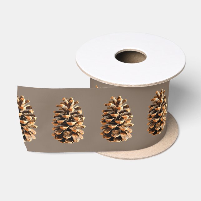 Pine Cone Satinband (Spule)