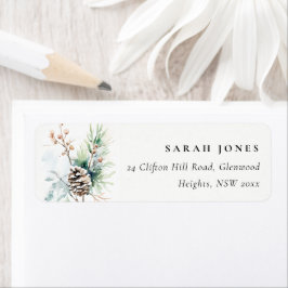 Pine Cone Watercolor Winter Berries Adresse