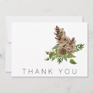 Pine Cones and Foliage Beerdigung Danke
