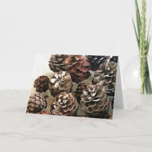 Pine Cones Bio Weihnachtsschmuckstücke Kunst, Dich Karte
