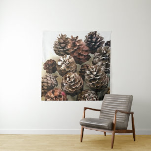 Pine Cones Bio Weihnachtsschmuckstücke Kunst, Dich Wandteppich