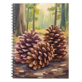 Pine Cones | Fall Autumn Watercolor Forest Notizblock