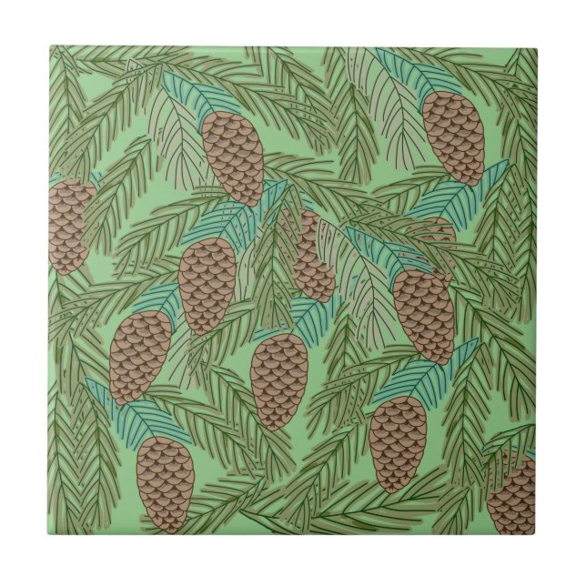 Pine Cones Fliese (Vorderseite)