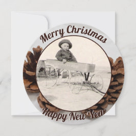 Pine Cones Gerahmtes Foto Altes Weihnachtsfest