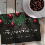 Pine Cones | Gruß an Feiertage Postkarte<br><div class="desc">Ihr Firmenlogo kann hier hinzugefügt werden: http://www.zazzle.com/selectpartysupplies</div>