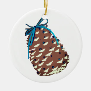 Pine Cones Holiday Deco Keramik Ornament
