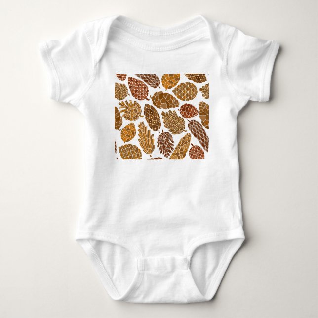 Pine cones Musterbeispiel. Baby Strampler (Vorderseite)
