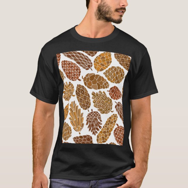 Pine cones Musterbeispiel. T-Shirt (Vorderseite)