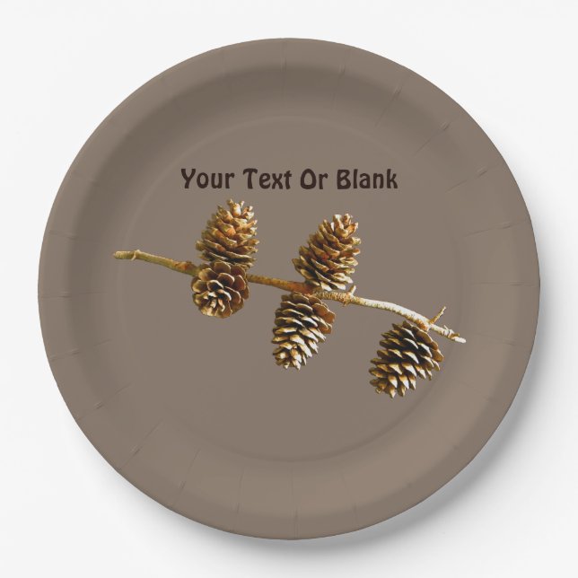 Pine Cones Pappteller (Vorderseite)